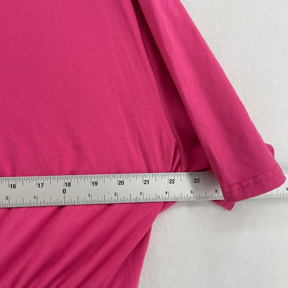 Shein Dress Sz 4XL Maxi Pink Black Skirt Colorful Tropical Palm Print Stretch - Picture 4 of 12